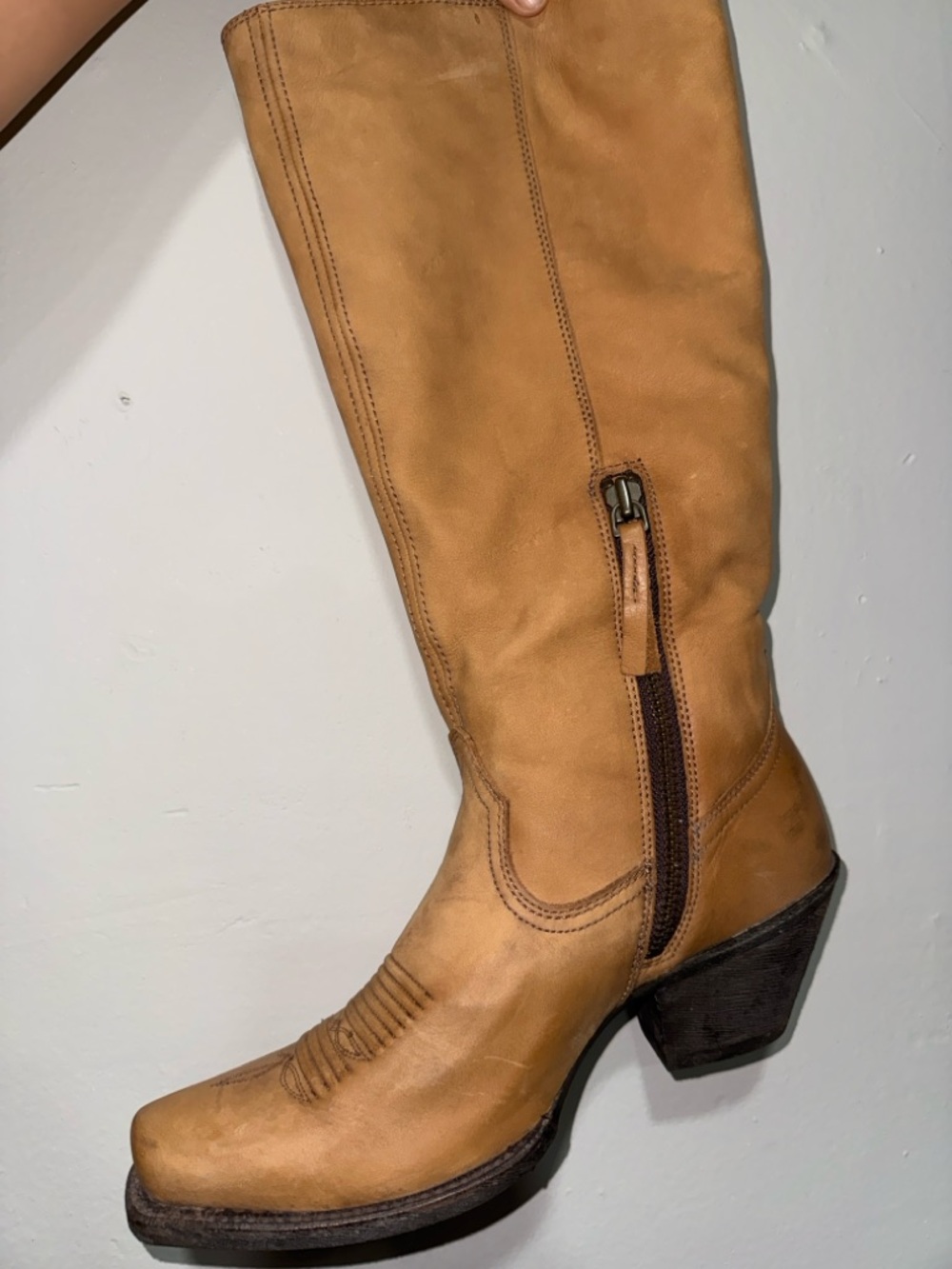 Ariat Tan Fringe Knee-High Western Boots - Picture 6 of 7